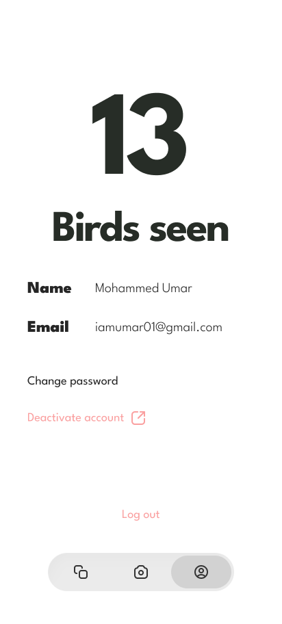 City Bird: The App — Profile with birds seen