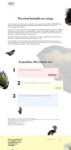 City Bird — Data sourcing page