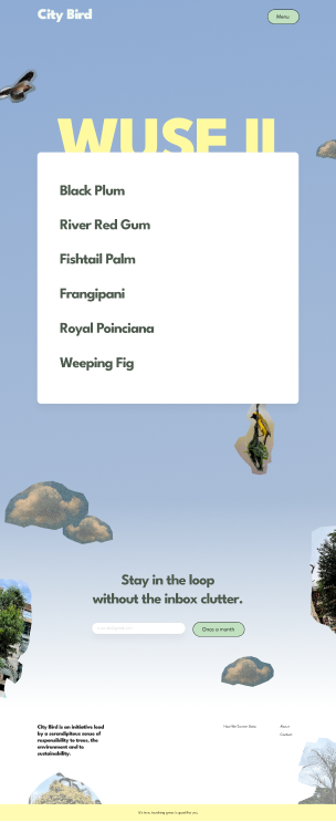 City Bird — A neighbourhood's trees