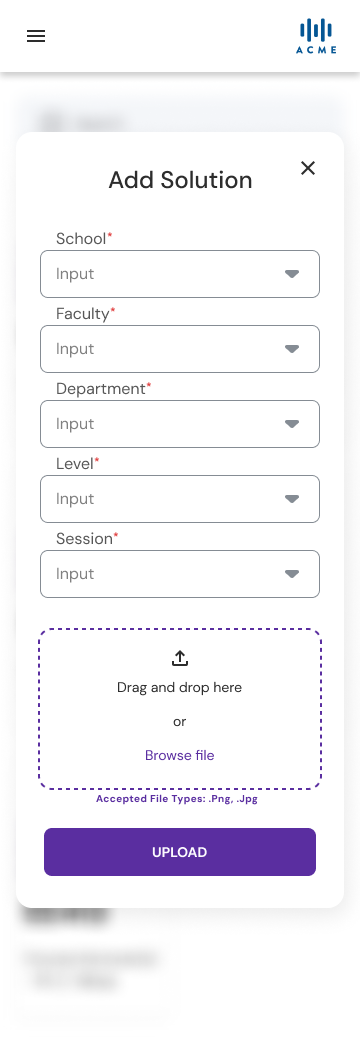 LearnEx — Add solution form on mobile