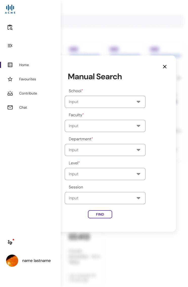 LearnEx — Manual search on tablet